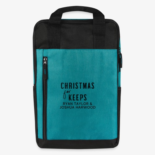 Christmas for Keeps Title Block - Black Font - Laptop Backpack
