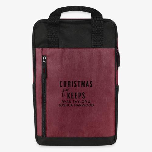 Christmas for Keeps Title Block - Black Font - Laptop Backpack