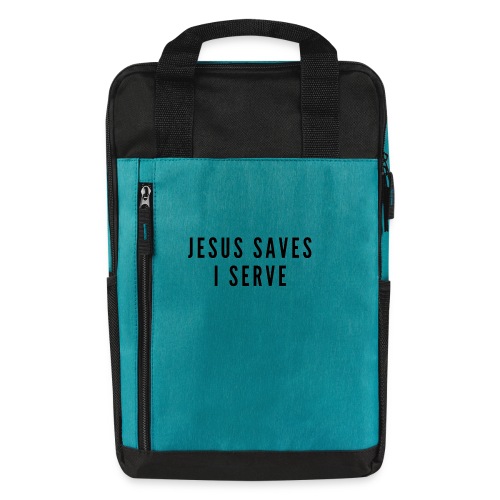 Jesus Saves I Serve - Laptop Backpack