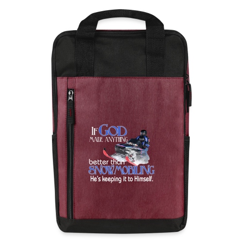 God Snowmobiling - Laptop Backpack
