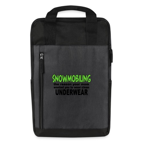 Snowmobiling Underwear - Laptop Backpack