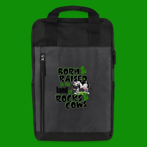 Rocks & Cows Born & Raised - Laptop Backpack
