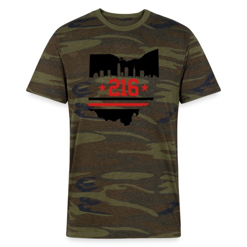 Cleveland 216 - Alternative Unisex Eco Camo T-Shirt