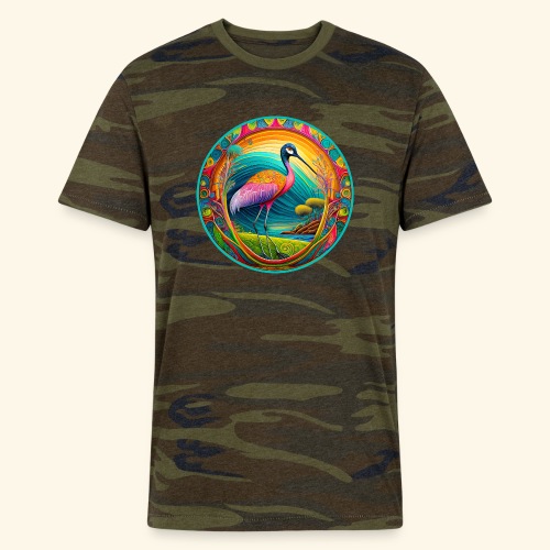 aiTee SandhillCrane 01 - Alternative Unisex Eco Camo T-Shirt