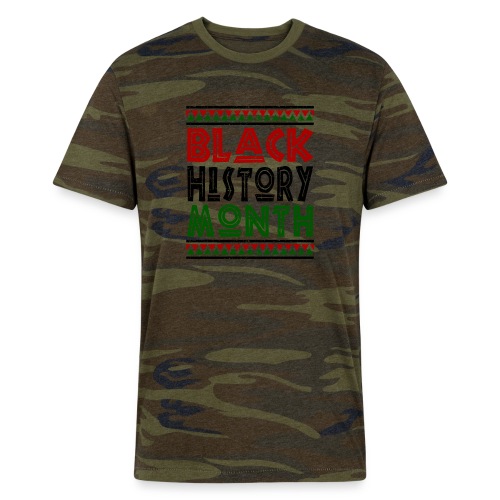 Vintage Black History Month - Alternative Unisex Eco Camo T-Shirt
