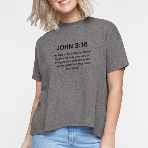 John 3:16 Christian Apparel – Bible Verse Clothing - Women's Hi-Lo Tee
