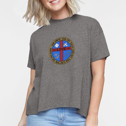 Five Solas Faith Hope Love Shirt–Christian Symbols - Women's Hi-Lo Tee