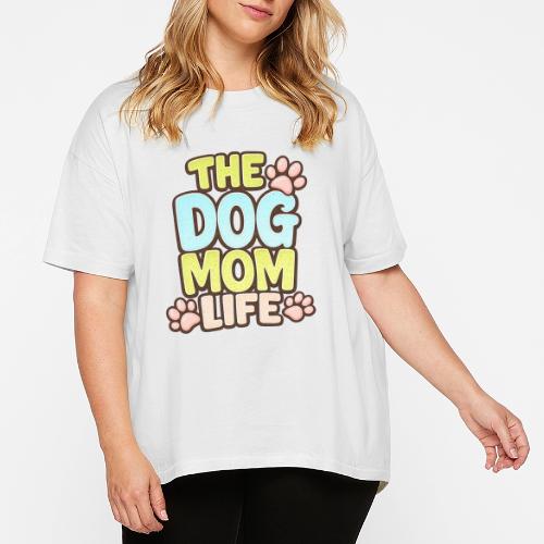 The Dog Mom Life Retro Vintage Dog Lover - Women's Hi-Lo Tee