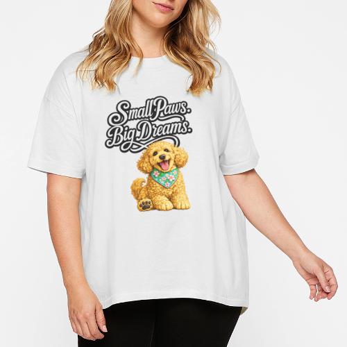 Small Paws Big Dreams Goldendoodle Puppy - Women's Hi-Lo Tee