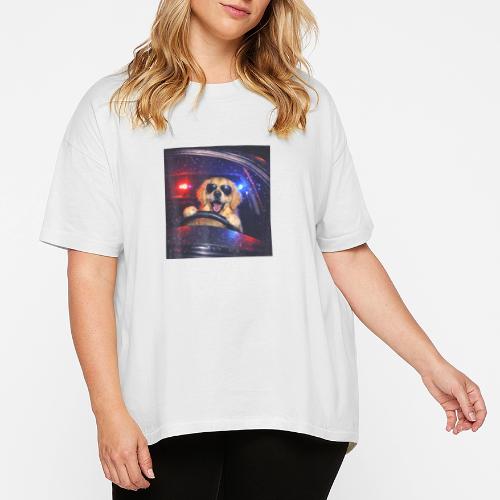 Funny Police Golden Retriever Meme Tee - Women's Hi-Lo Tee