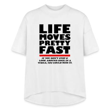 Ferris Bueller Life Moves Pretty Fast - Women's Hi-Lo Tee - white - Front