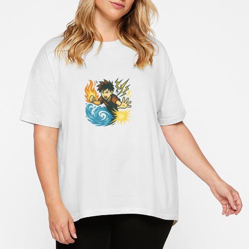 Anime Elemental Warriors | Fire, Water, Lightning - Women's Hi-Lo Tee