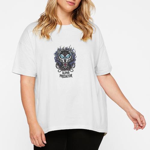 Alpha Predator Wolf Fierce Neon Eyes - Women's Hi-Lo Tee