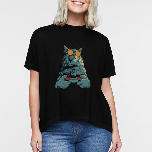 Cat: Fluff Mode On - Women's Hi-Lo Tee
