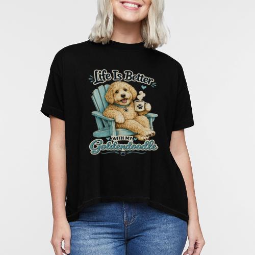 Life Is Better With My Goldendoodle - Women's Hi-Lo Tee
