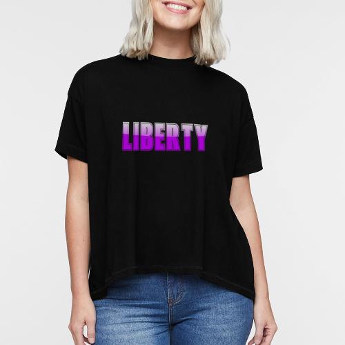 Liberty Typography Graphic Design - Women's Hi-Lo Tee