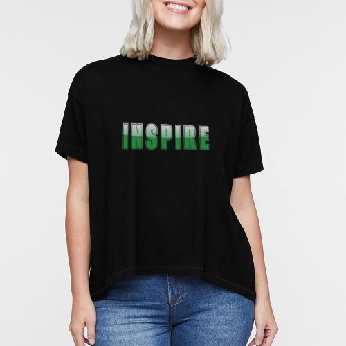 Inspire Word Art Design - Women's Hi-Lo Tee