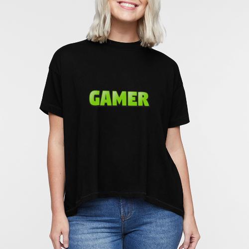 Gamer Neon Green Gaming Logo Design - Women's Hi-Lo Tee