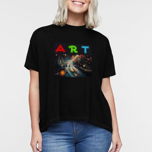 Swirls of Colorful Art - Women's Hi-Lo Tee