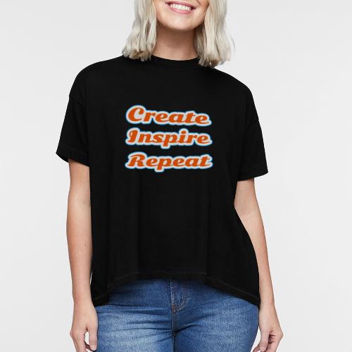 Create, Inspire, Repeat — Artist Life Script - Women's Hi-Lo Tee