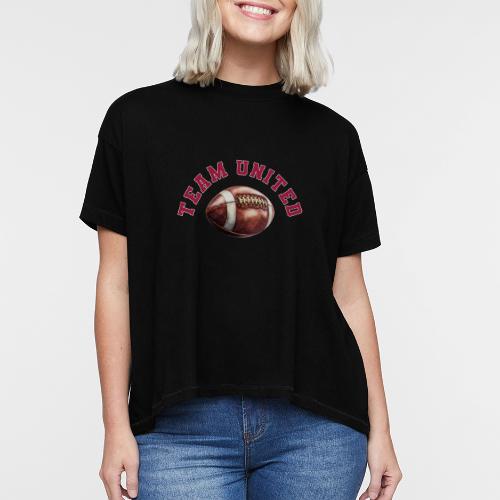 Team United American Football Design - Women's Hi-Lo Tee