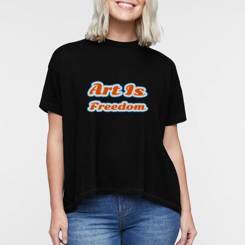 Art Is Freedom — Creative Expression Script - Women's Hi-Lo Tee
