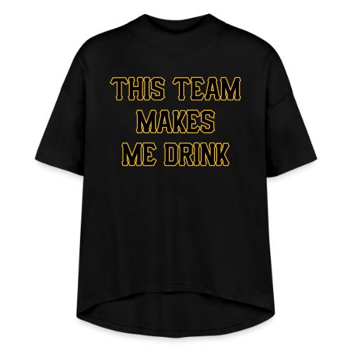 This Team Makes Me Drink (Baseball) - Women's Hi-Lo Tee