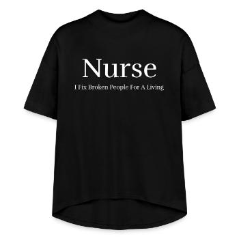 Witty Nurse Job Description - Women's Hi-Lo Tee - black - Front