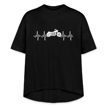 Funny Motorcycle Design Lovers - Women's Hi-Lo Tee - black - Front