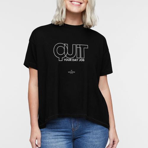 Quit in white - Women's Hi-Lo Tee