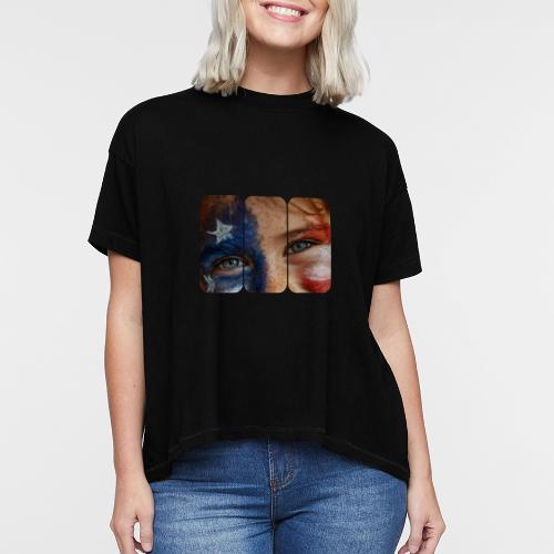 USA: Patriot Gaze - Women's Hi-Lo Tee