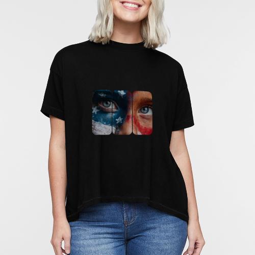 USA: Star-Spangled Glance - Women's Hi-Lo Tee