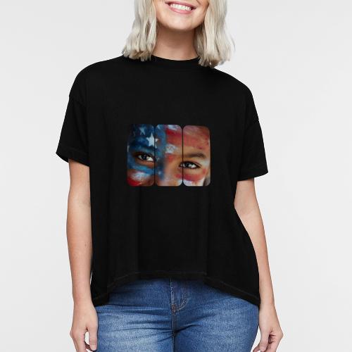 USA: Eyes of the Flag - Women's Hi-Lo Tee