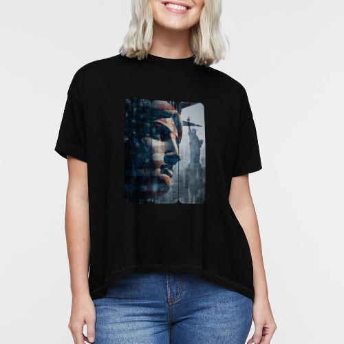 USA: Liberty in Three Visions - Women's Hi-Lo Tee