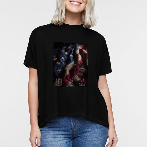 USA: Worn Stars and Stripes - Women's Hi-Lo Tee