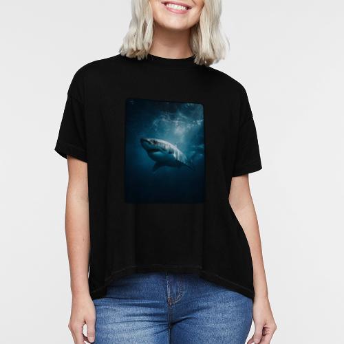 Great White Shark Ocean Design - Women's Hi-Lo Tee