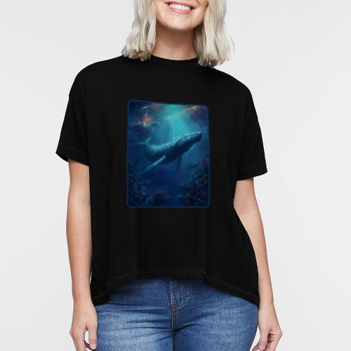 Humpback Whale Ocean Reef Design - Women's Hi-Lo Tee