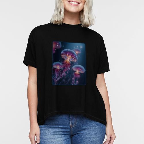 Glowing Jellyfish Deep Sea Design - Women's Hi-Lo Tee