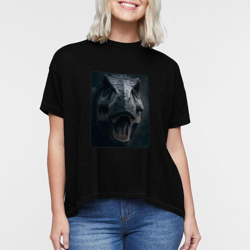 T Rex Cinematic Close-Up Design - Women's Hi-Lo Tee