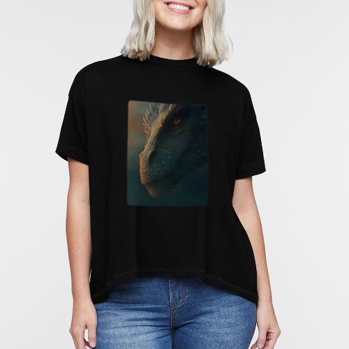 Golden Eye Dragon Close-Up Design - Women's Hi-Lo Tee