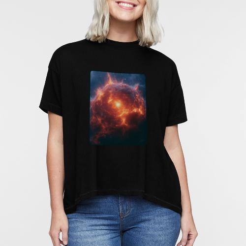 Exploding Supernova Space Art - Women's Hi-Lo Tee