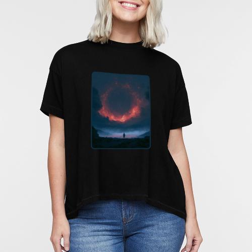 Supernova Reflection Space Scene - Women's Hi-Lo Tee