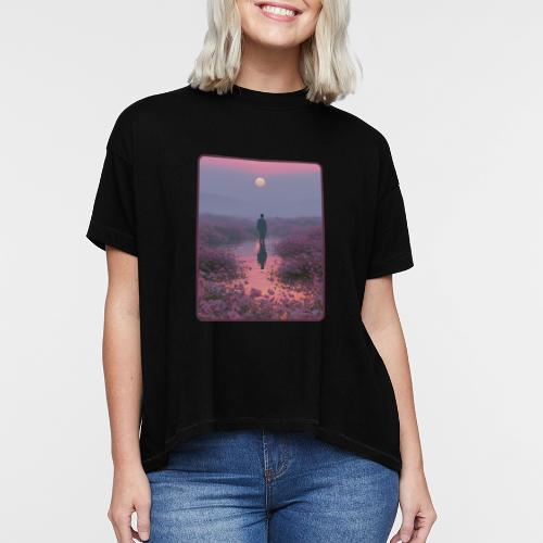 Ethereal Sunset Flower Field Art - Women's Hi-Lo Tee
