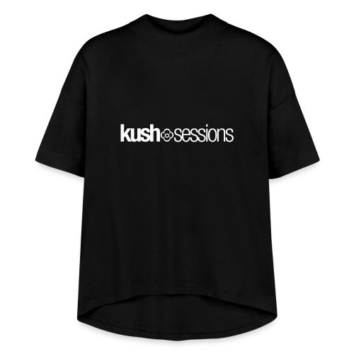 KushSessions (white logo) - Women's Hi-Lo Tee