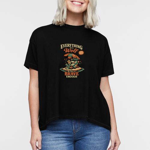 Everything Is A Wolf – Retro Chill - Women's Hi-Lo Tee