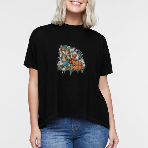 Red Panda Street Graffiti Vibes - Women's Hi-Lo Tee
