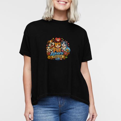Pet Lover Forever Cute Cats & Dogs - Women's Hi-Lo Tee