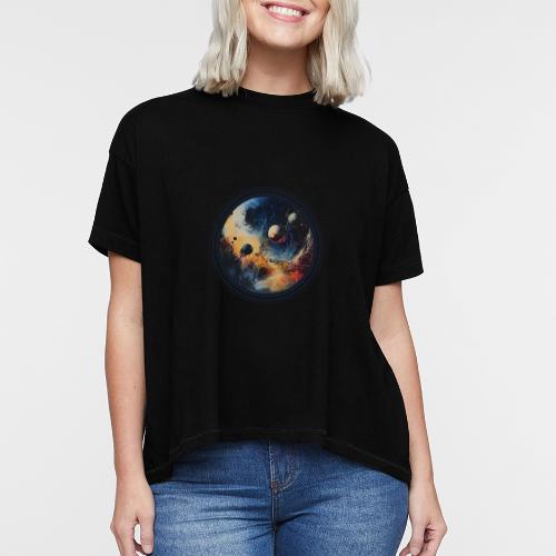 Chaotic Color Planets - Women's Hi-Lo Tee