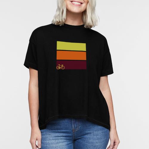 tricolor with bicycle - Women's Hi-Lo Tee