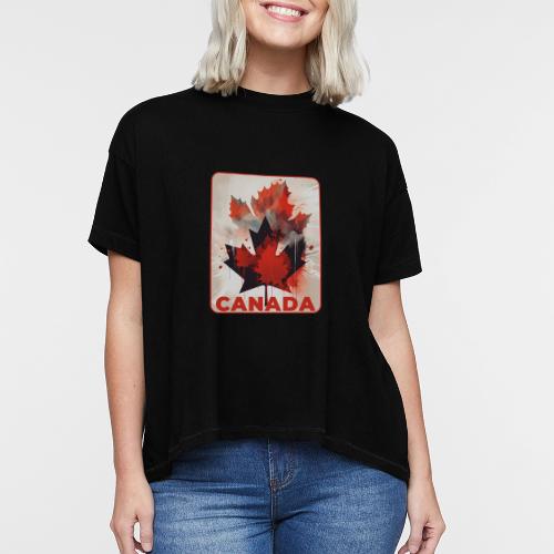 Canada Inked Leaf - Women's Hi-Lo Tee